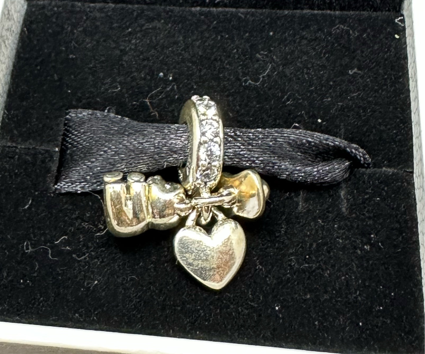 Pandora Jewelry Sterling Silver Cubic Zirconia Bracelet Charm Marked S925 ALE