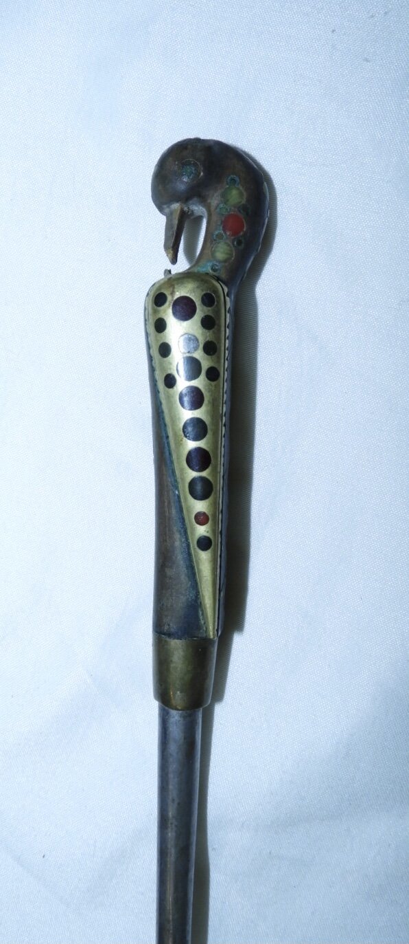 Vintage 1950's Alfred Haddad Jezzine Knife & Roasting Fork Set w/ Phoenix Motifs