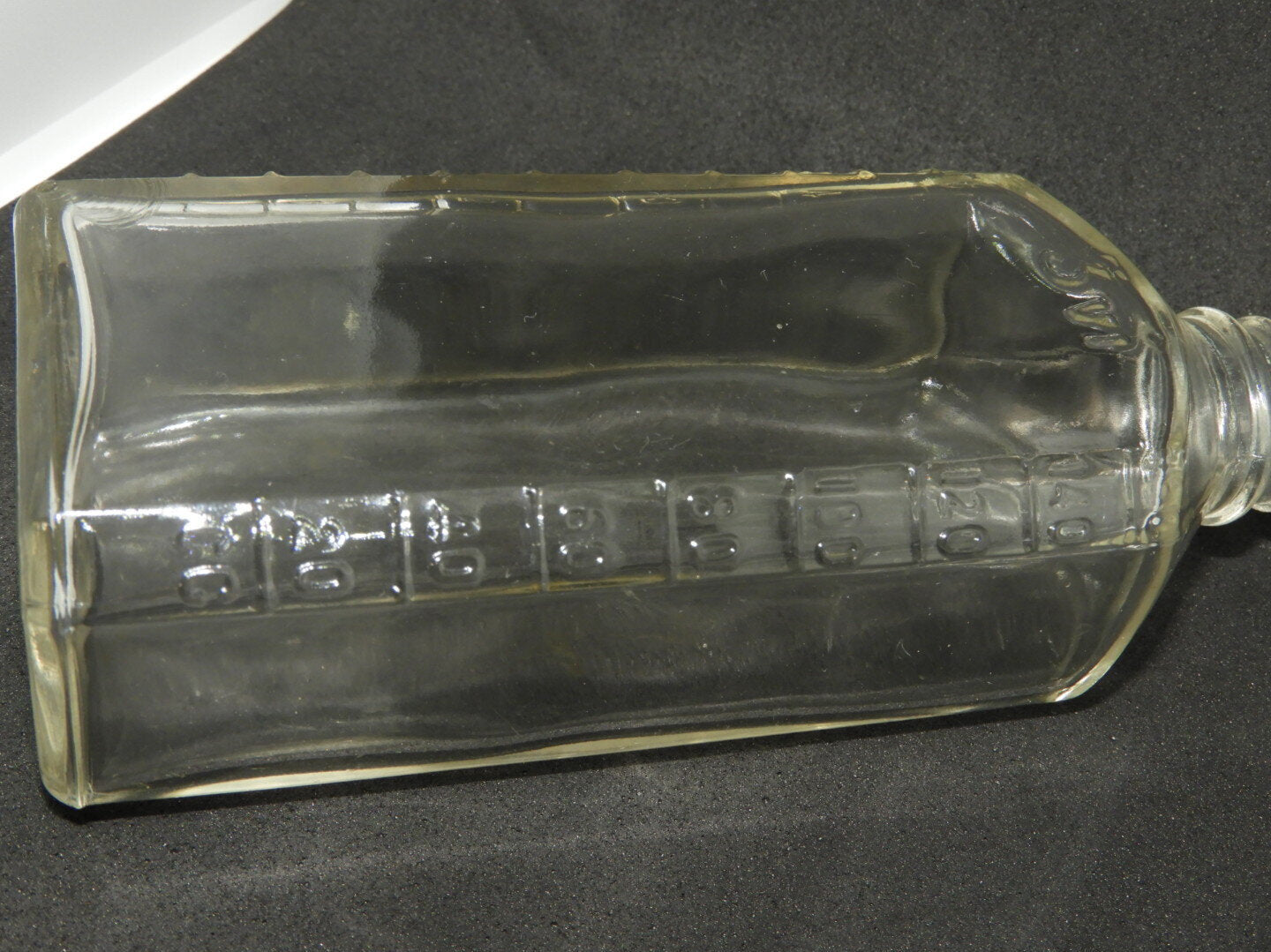 Vintage 6 oz Clear Glass Apothecary Bottle