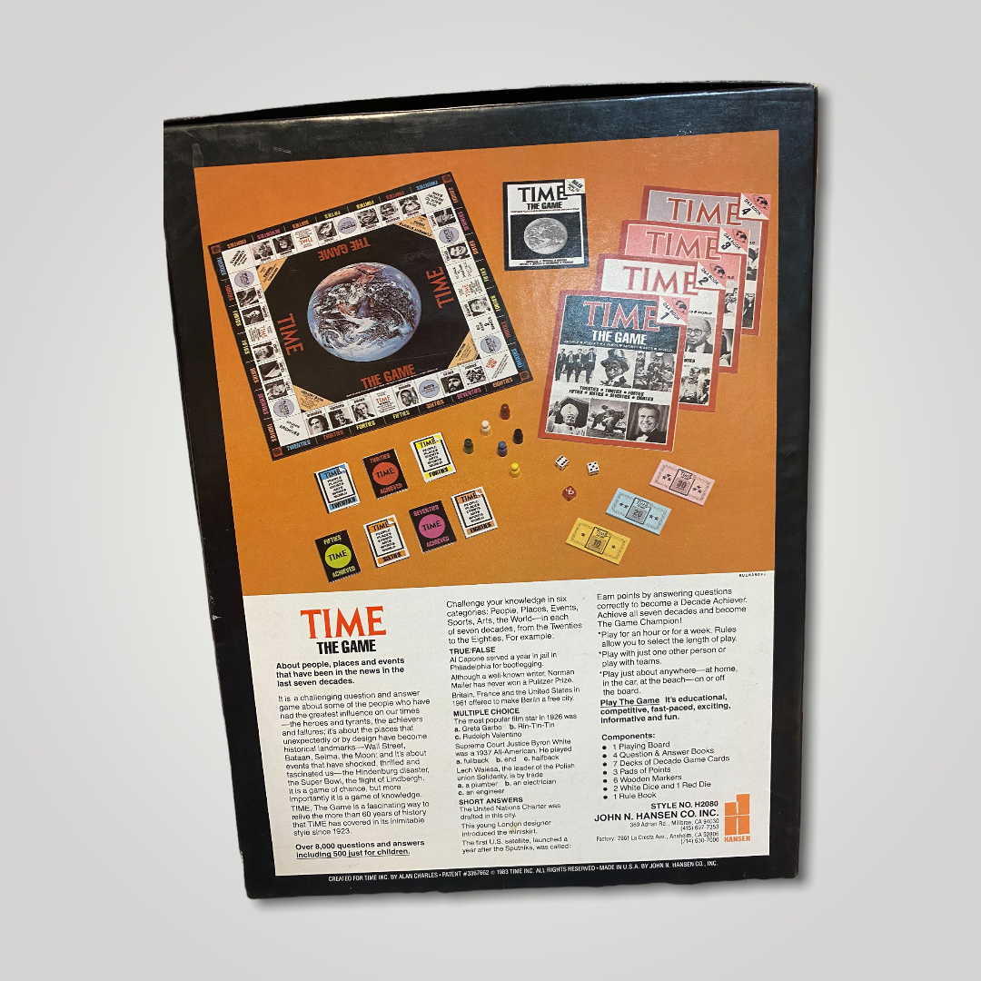 Vintage 1983 "TIME" The Board Game