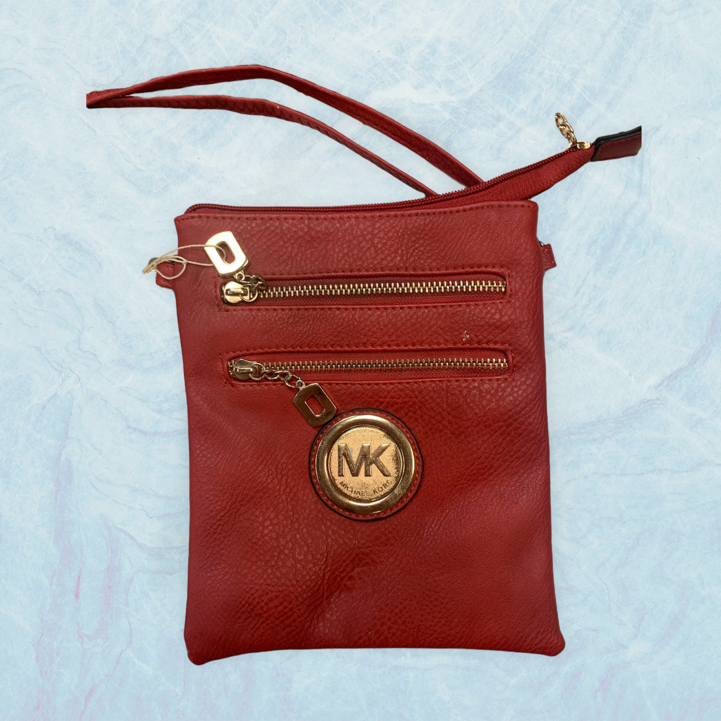 Micheal Kors - Red and Gold Purse - Crossbody Style