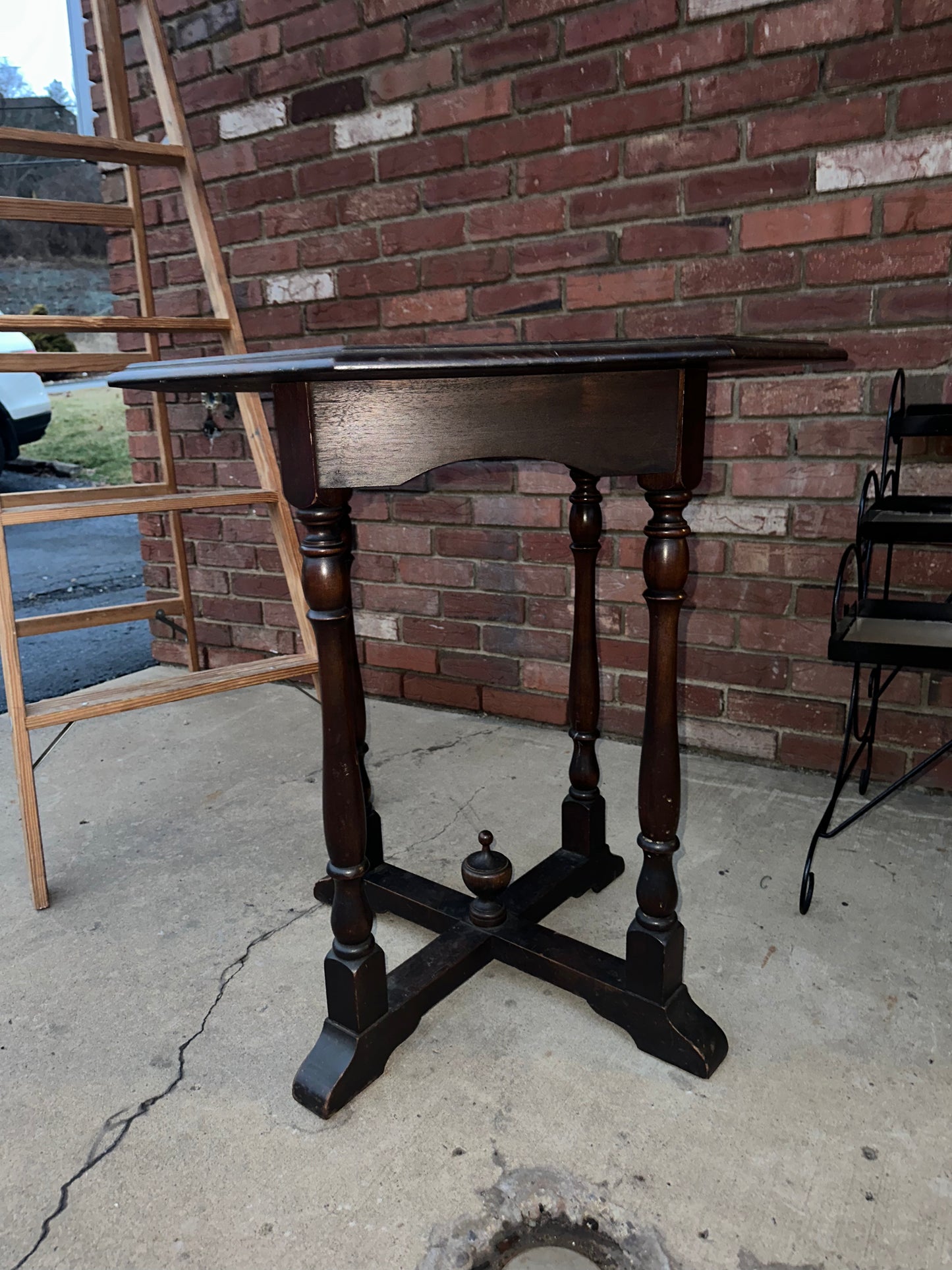 Vintage Mahogany Octagon Shaped Bar Table