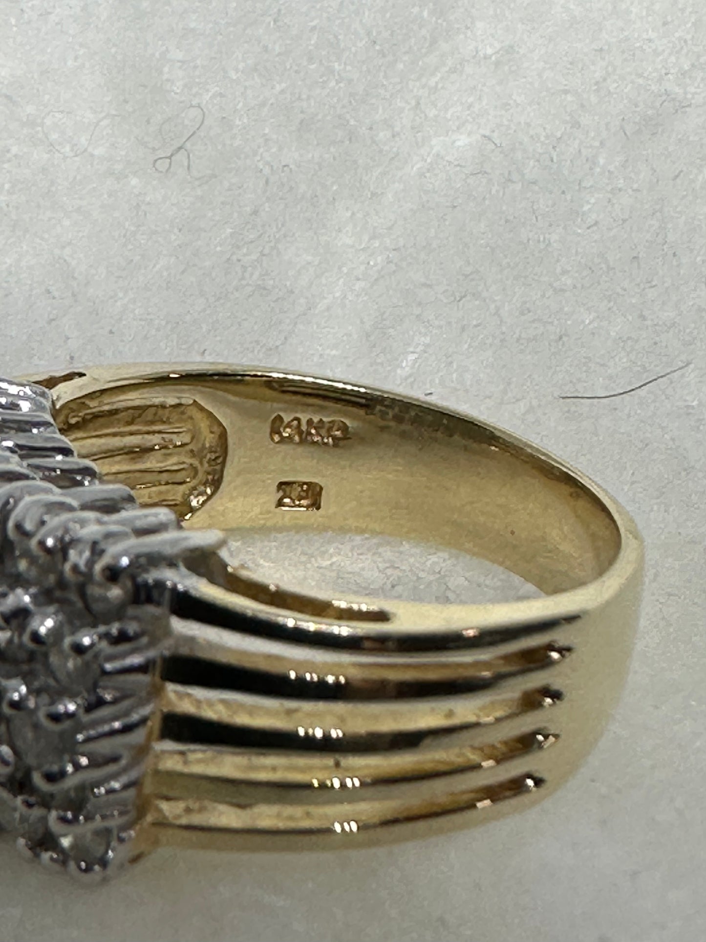 Vintage 14kt Yellow Gold Diamond Ring Size 6.5