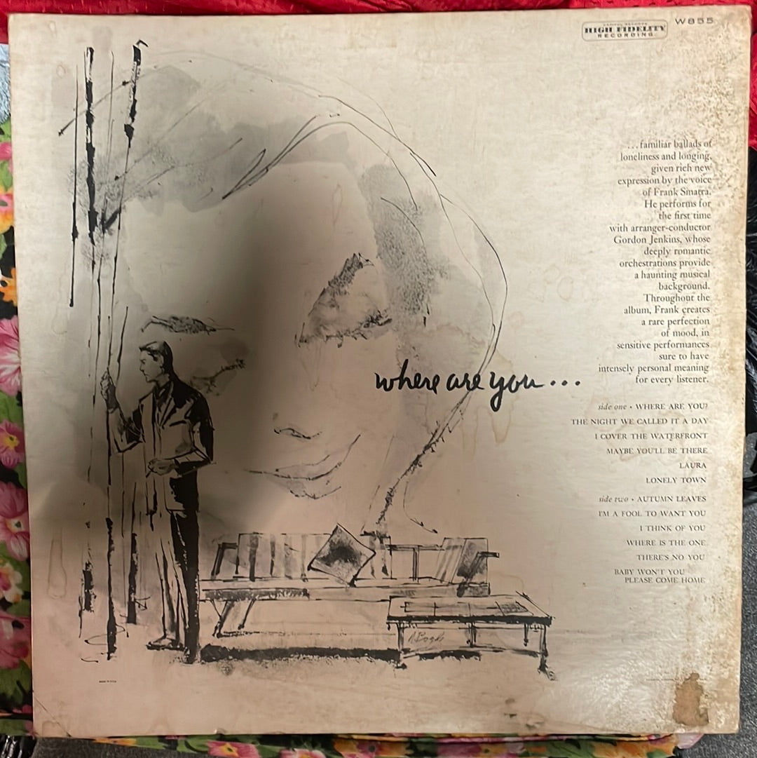 FRANK SINATRA Where Are You CAPITOL 855 Original LP Album 1st Press Black Label