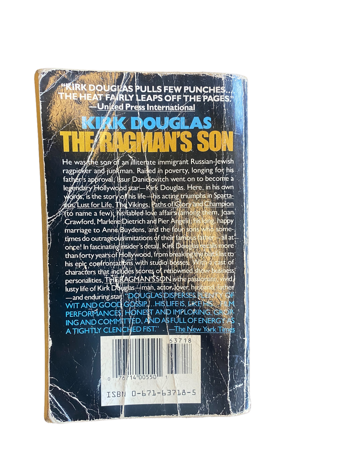 Kirk Douglas Autobiography The Ragman's Son