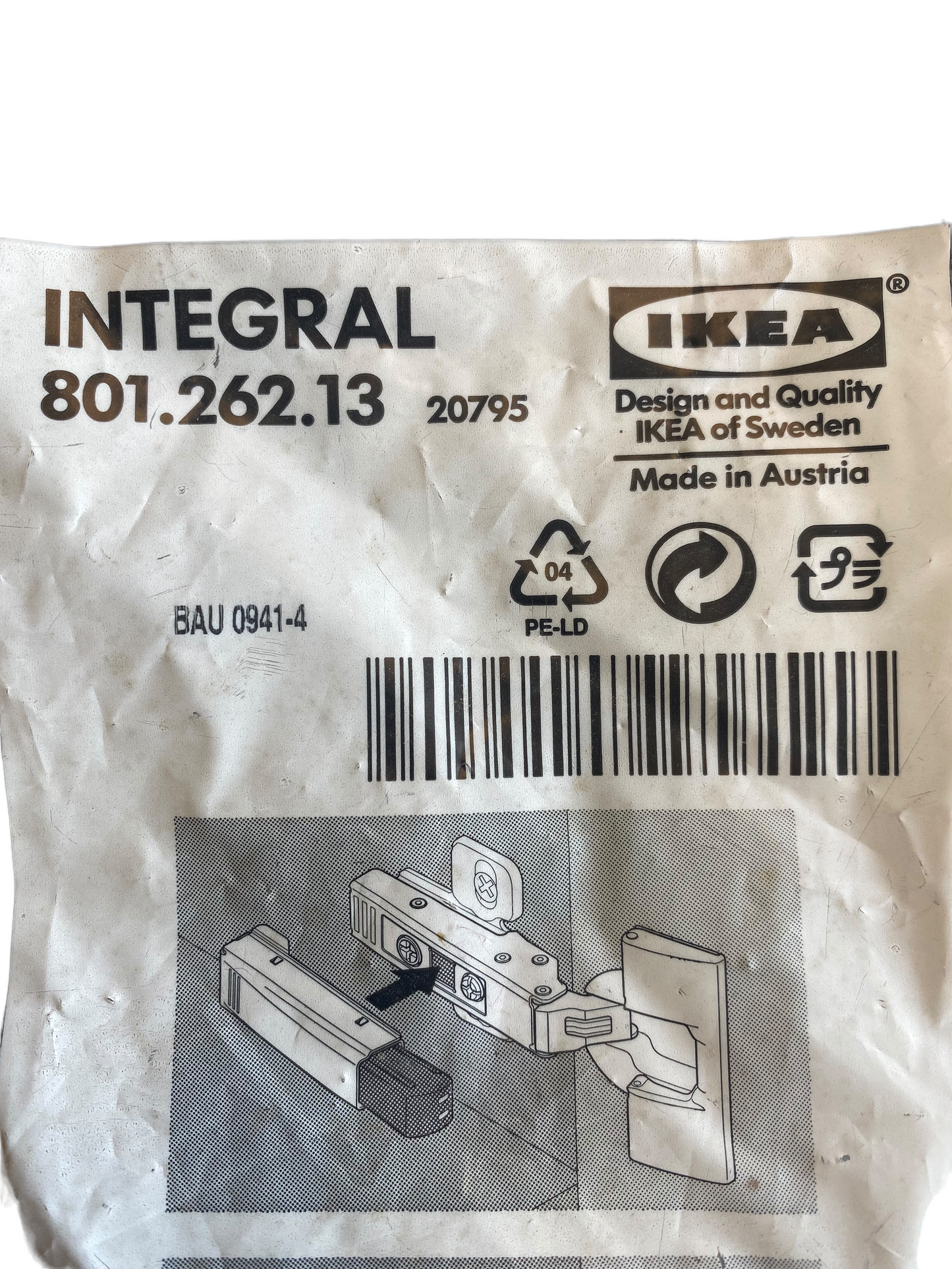 8 IKEA Integral 801.262.13 Cabinet Door Dampers Soft Close 20795 2 x 2-Packs